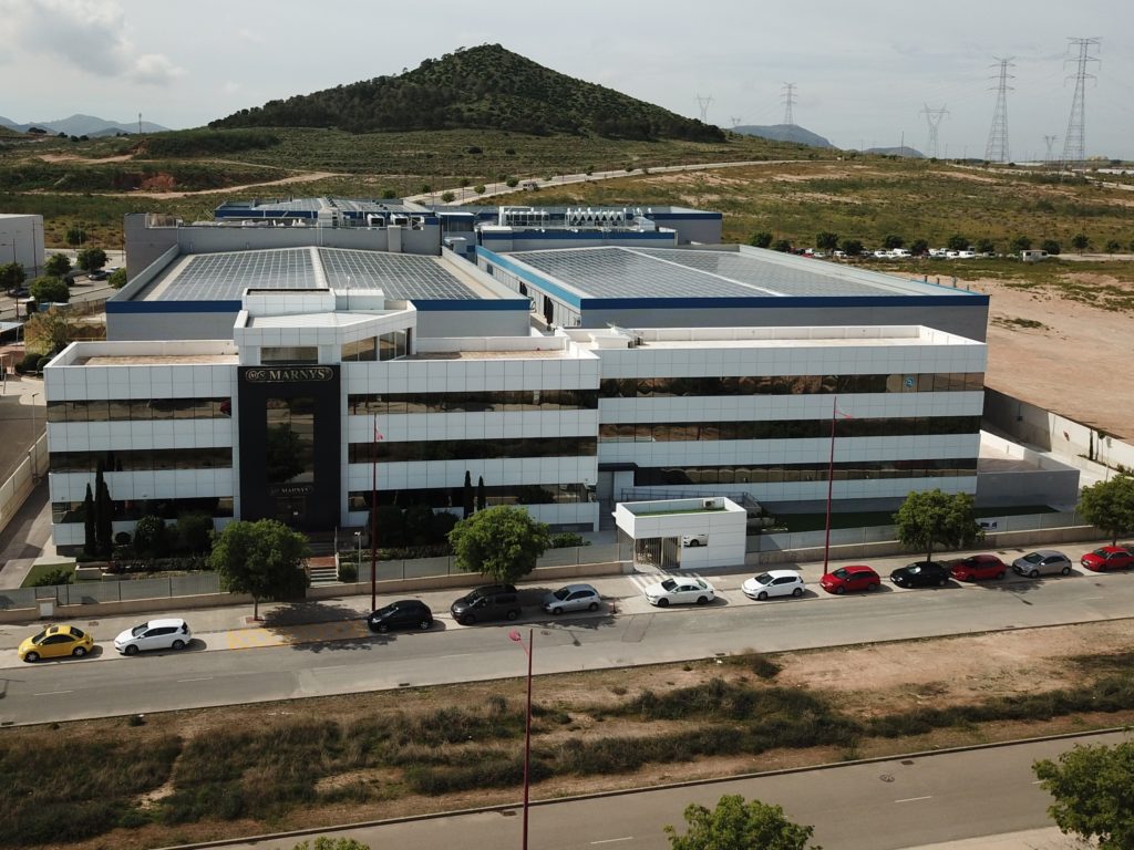 Imagen de las instalaciones de MARNYS en Cartagena (laboratorio, producción y oficinas).